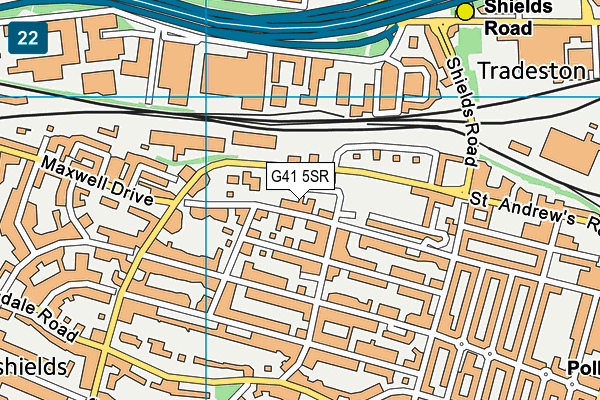 G41 5SR map - OS VectorMap District (Ordnance Survey)