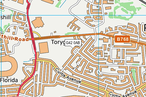 G42 0AB map - OS VectorMap District (Ordnance Survey)