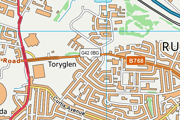 G42 0BG map - OS VectorMap District (Ordnance Survey)