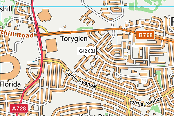 G42 0BJ map - OS VectorMap District (Ordnance Survey)