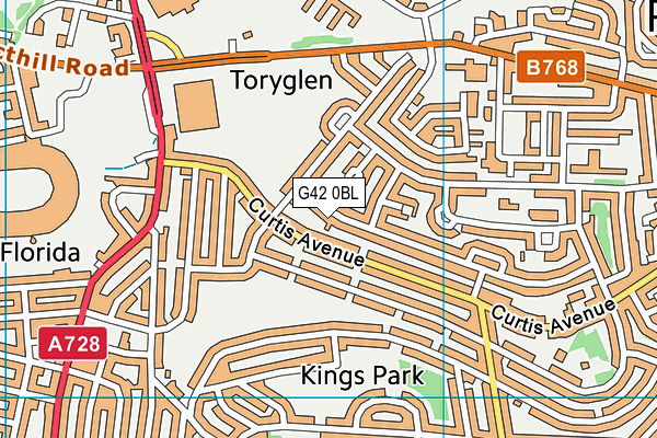 G42 0BL map - OS VectorMap District (Ordnance Survey)