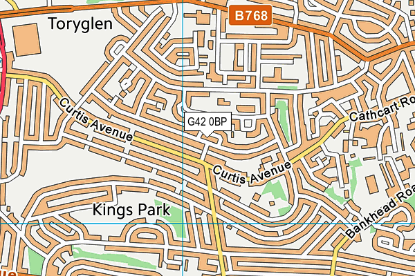G42 0BP map - OS VectorMap District (Ordnance Survey)