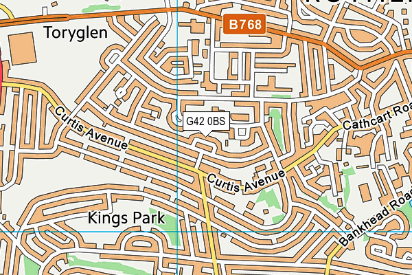 G42 0BS map - OS VectorMap District (Ordnance Survey)