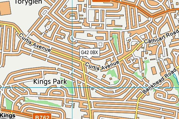 G42 0BX map - OS VectorMap District (Ordnance Survey)