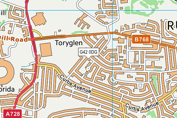 G42 0DG map - OS VectorMap District (Ordnance Survey)