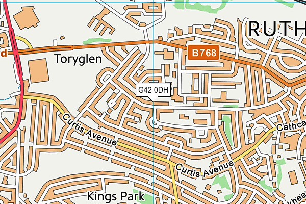 G42 0DH map - OS VectorMap District (Ordnance Survey)
