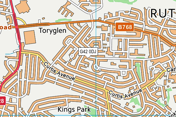 G42 0DJ map - OS VectorMap District (Ordnance Survey)