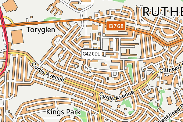 G42 0DL map - OS VectorMap District (Ordnance Survey)