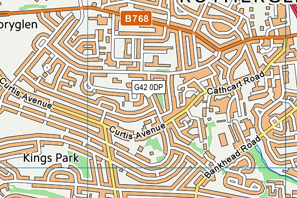 G42 0DP map - OS VectorMap District (Ordnance Survey)