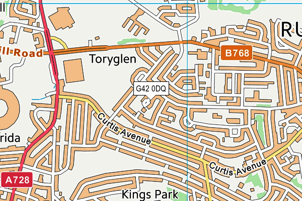 G42 0DQ map - OS VectorMap District (Ordnance Survey)