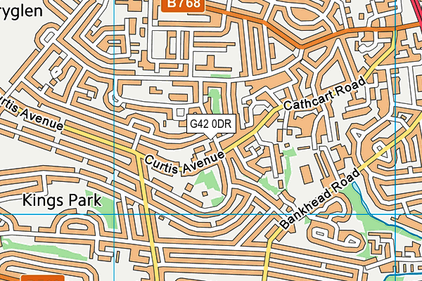 G42 0DR map - OS VectorMap District (Ordnance Survey)