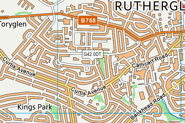 G42 0DT map - OS VectorMap District (Ordnance Survey)