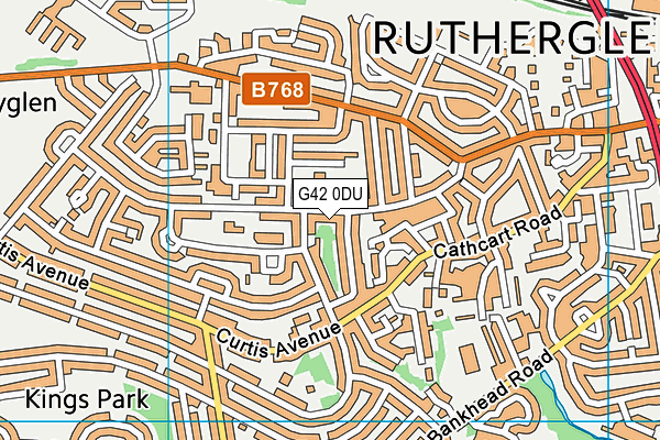 G42 0DU map - OS VectorMap District (Ordnance Survey)