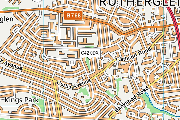 G42 0DX map - OS VectorMap District (Ordnance Survey)