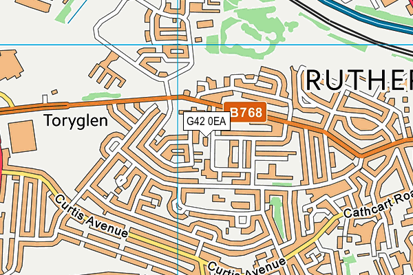 G42 0EA map - OS VectorMap District (Ordnance Survey)