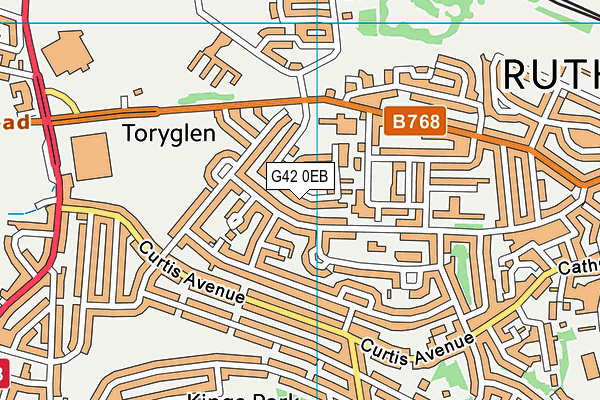 G42 0EB map - OS VectorMap District (Ordnance Survey)