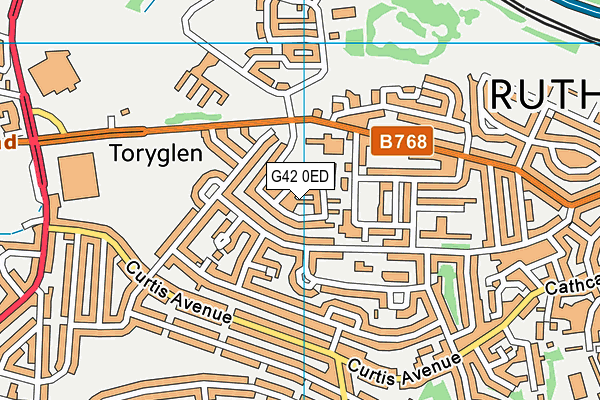 G42 0ED map - OS VectorMap District (Ordnance Survey)