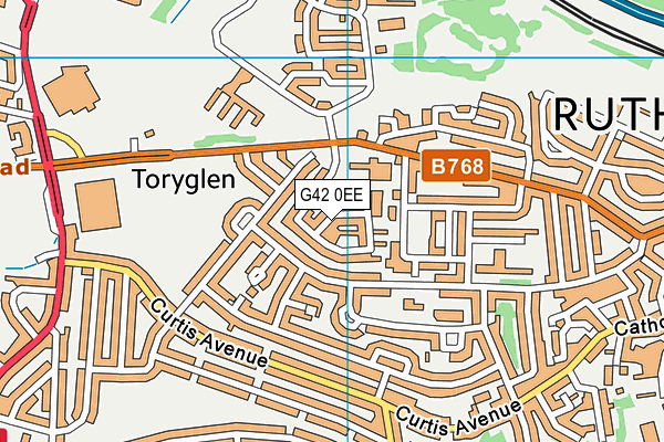 G42 0EE map - OS VectorMap District (Ordnance Survey)