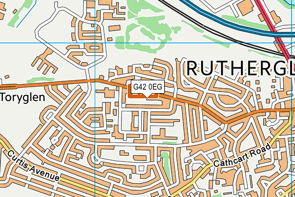 G42 0EG map - OS VectorMap District (Ordnance Survey)