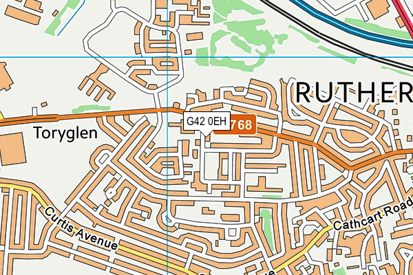 G42 0EH map - OS VectorMap District (Ordnance Survey)
