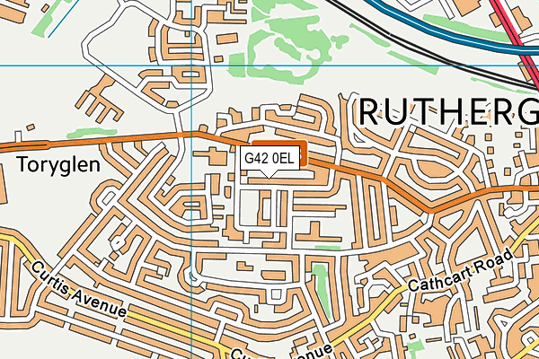 G42 0EL map - OS VectorMap District (Ordnance Survey)