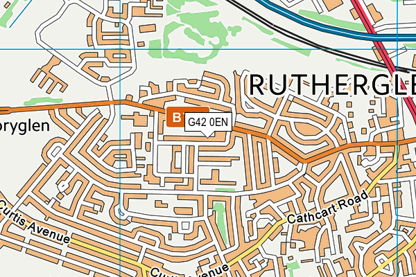 G42 0EN map - OS VectorMap District (Ordnance Survey)