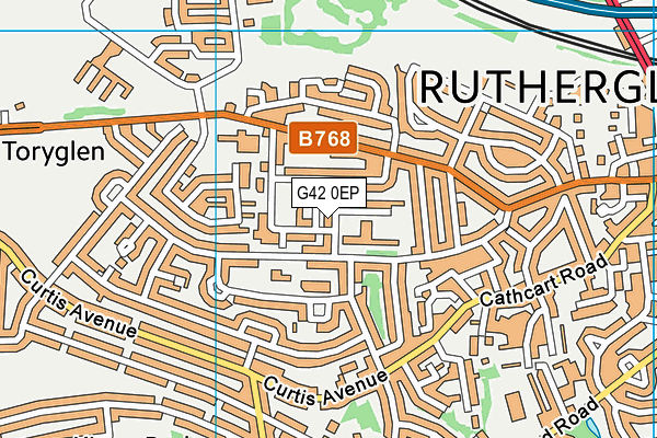 G42 0EP map - OS VectorMap District (Ordnance Survey)