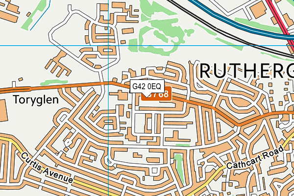 G42 0EQ map - OS VectorMap District (Ordnance Survey)