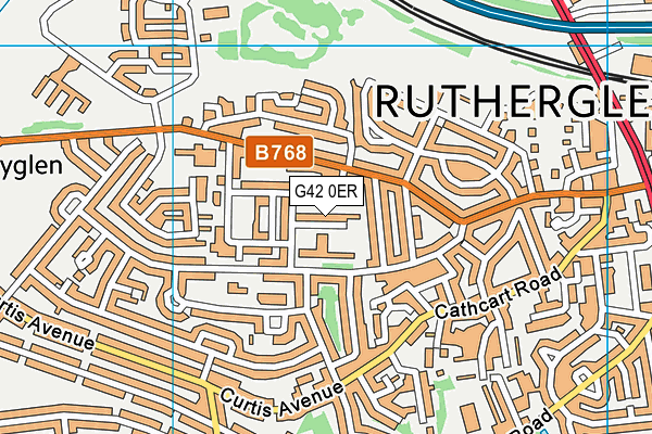 G42 0ER map - OS VectorMap District (Ordnance Survey)