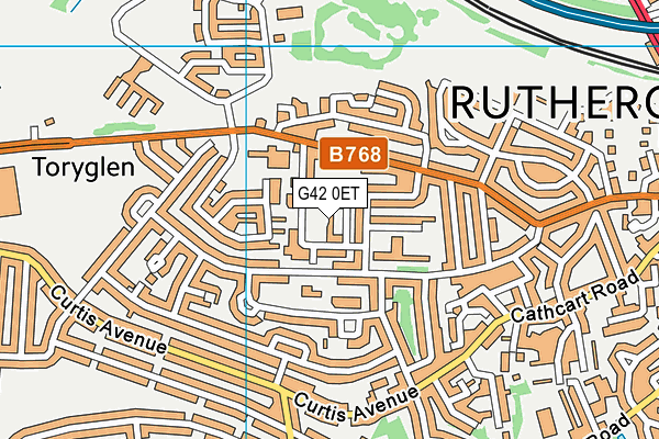 G42 0ET map - OS VectorMap District (Ordnance Survey)