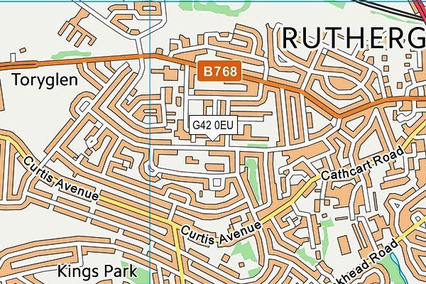 G42 0EU map - OS VectorMap District (Ordnance Survey)