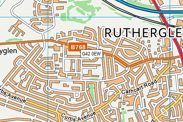 G42 0EW map - OS VectorMap District (Ordnance Survey)