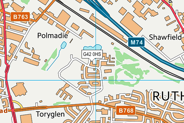 G42 0HS map - OS VectorMap District (Ordnance Survey)