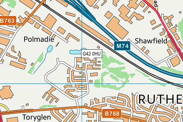 G42 0HU map - OS VectorMap District (Ordnance Survey)