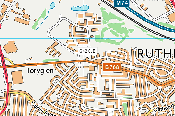 G42 0JE map - OS VectorMap District (Ordnance Survey)