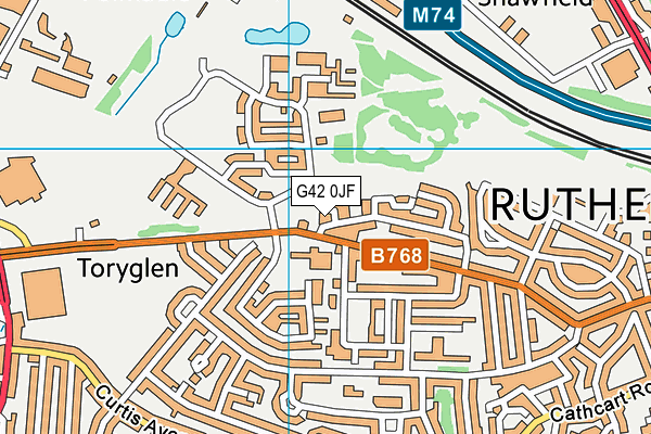 G42 0JF map - OS VectorMap District (Ordnance Survey)