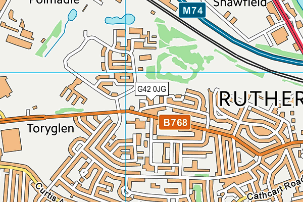 G42 0JG map - OS VectorMap District (Ordnance Survey)