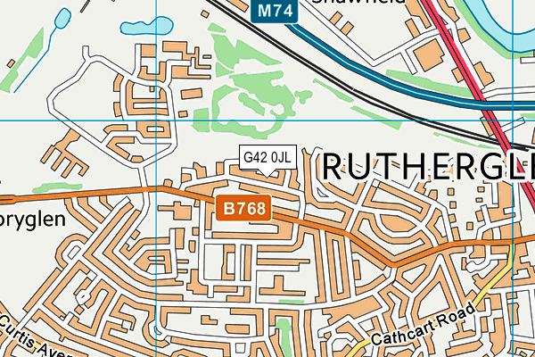 G42 0JL map - OS VectorMap District (Ordnance Survey)