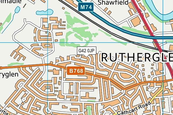 G42 0JP map - OS VectorMap District (Ordnance Survey)