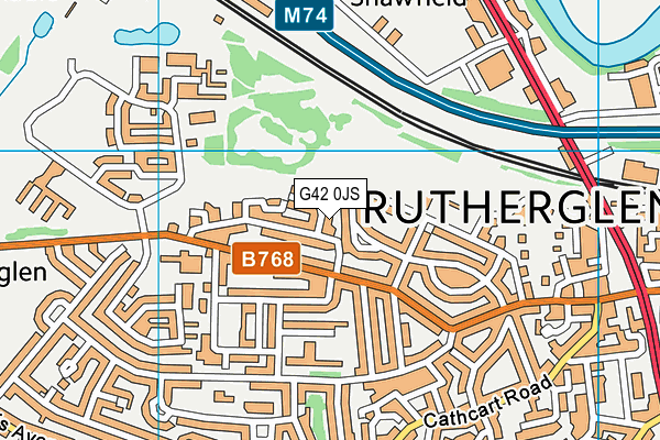 G42 0JS map - OS VectorMap District (Ordnance Survey)