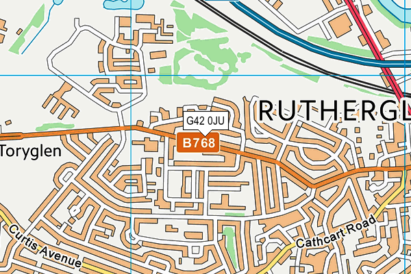G42 0JU map - OS VectorMap District (Ordnance Survey)
