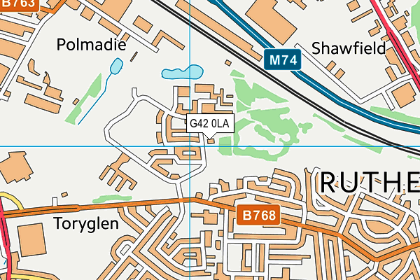 G42 0LA map - OS VectorMap District (Ordnance Survey)