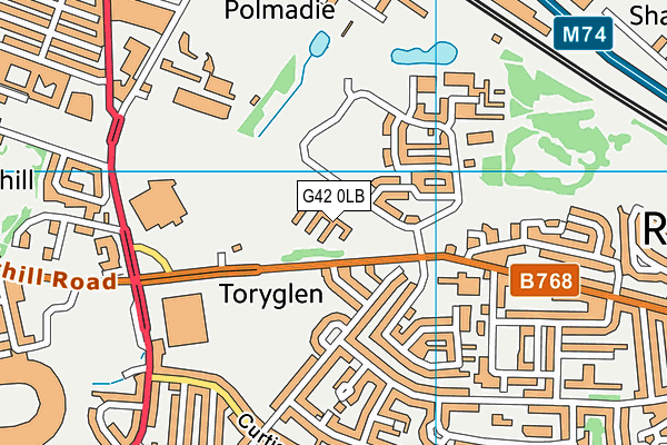 G42 0LB map - OS VectorMap District (Ordnance Survey)