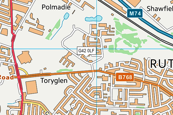 G42 0LF map - OS VectorMap District (Ordnance Survey)