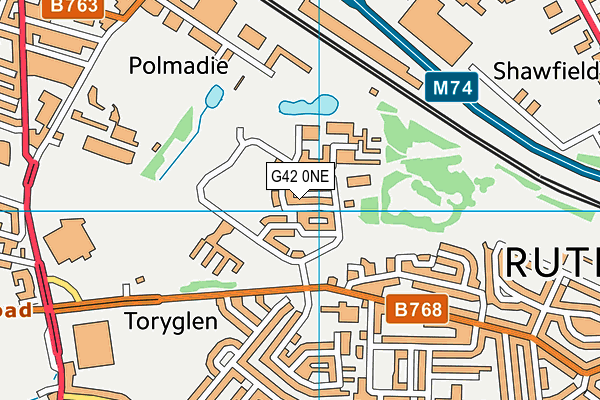 G42 0NE map - OS VectorMap District (Ordnance Survey)