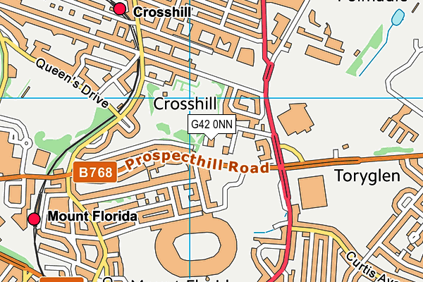 G42 0NN map - OS VectorMap District (Ordnance Survey)