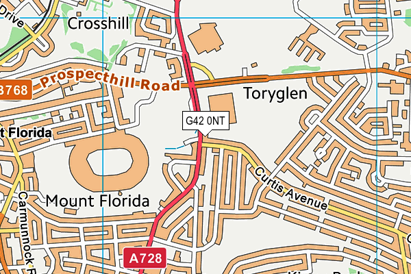 G42 0NT map - OS VectorMap District (Ordnance Survey)