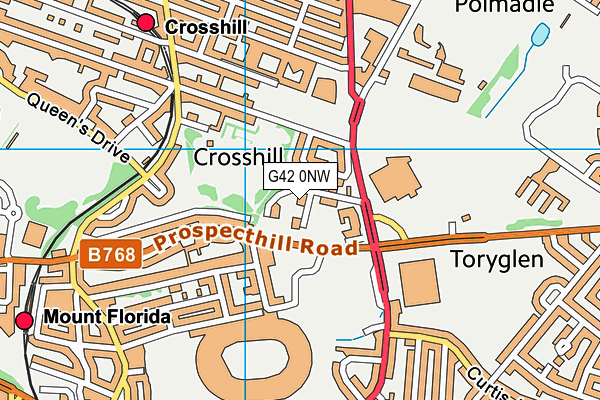 G42 0NW map - OS VectorMap District (Ordnance Survey)