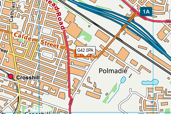 G42 0PA map - OS VectorMap District (Ordnance Survey)