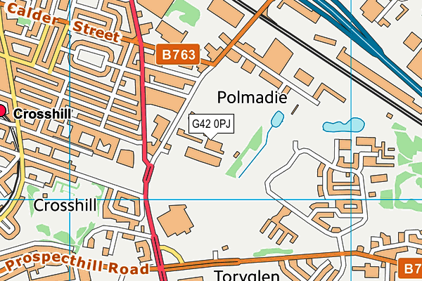 G42 0PJ map - OS VectorMap District (Ordnance Survey)